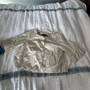 3/4 sleeve ruffle jacket